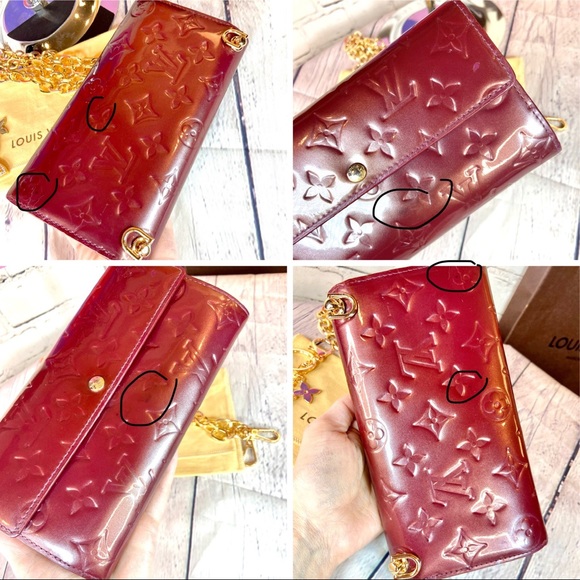 Louis Vuitton Bordeaux color vernis Sarah wallet crossbody - Picture 13 of 16